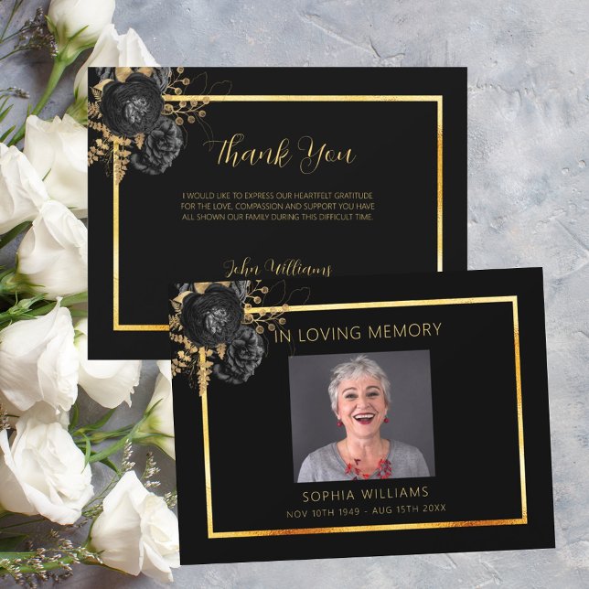 Simpatia funerária cartões de agradecimentos flora (Criador carregado)