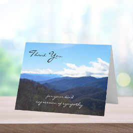 Simpatia Memorial Obrigado Nota Cartão — Montanhas
