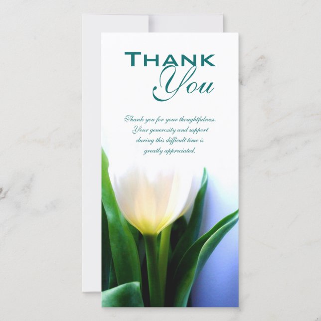 Simpatia/obrigado fúnebre você cartão com fotos (Frente)