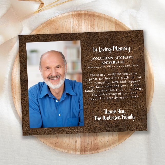 Simpatia orçamental Foto Funeral Obrigado Couro (Criador carregado)