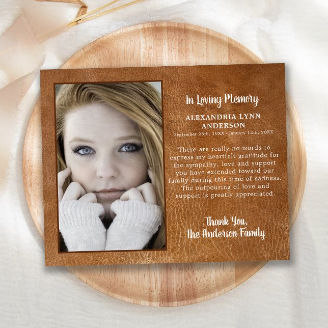 Simpatia orçamental Foto Funeral Obrigado Couro (Criador carregado)