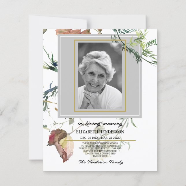 Simpatia orçamentária FOTO Em Memória Adorável. (Frente)