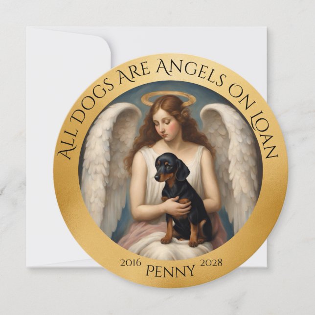 Simpatia pela perda do seu Dachshund Round (Frente)