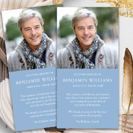 Simpatia Perda Foto Azul Funeral Obrigado Cartões