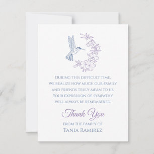 Simpatia por Hummingbird e Flor Cartões de agradec
