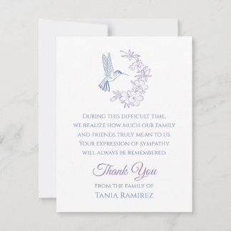 Simpatia por Hummingbird e Flor Cartões de agradec