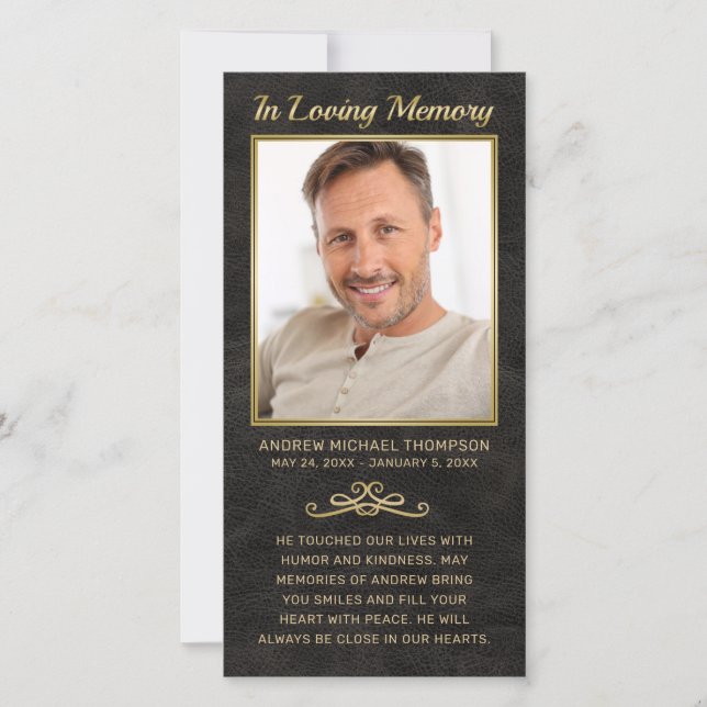 Simpatia Preta Couro Dourado Foto Oração Funeral (Frente)