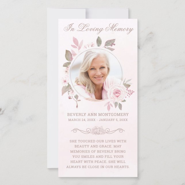 Simpatia Rosa Rosa Rosa Rosa Floral Foto Funeral P (Frente)