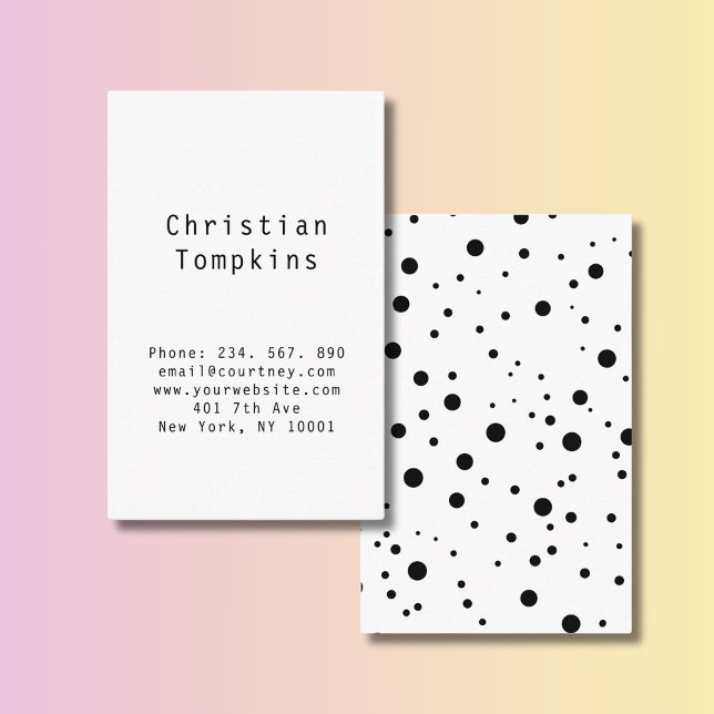 Simpel Pattern Cartão de visita (Simpel White & Black Pattern Business Card)