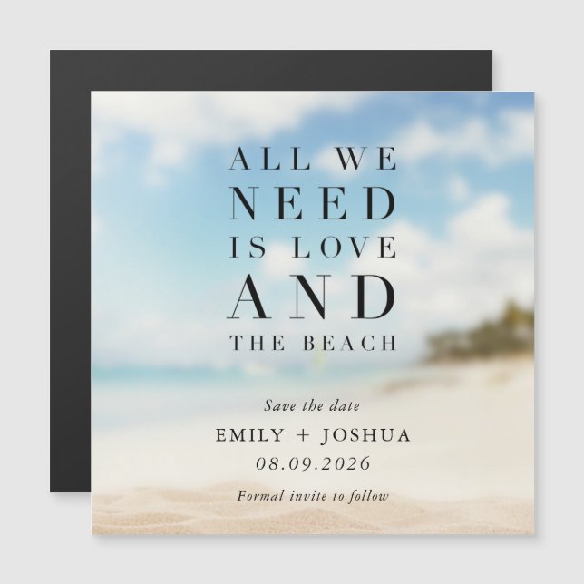Simple Beach Wedding Salve a Data (Frente/Verso)