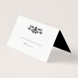 Simple Black and White Minimalist | Place Card
