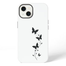 Simple black butterflies