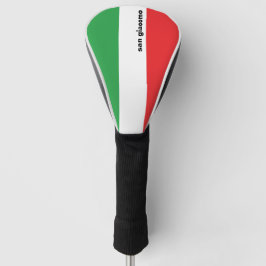 Simple Bold Italian Flag Personalized   Golf Head 
