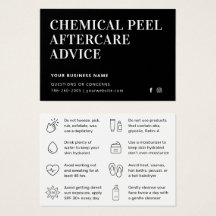 Simple Chemical Peel Aftercare Instruction Card
