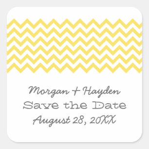 Simple Chevron Amarelo Salve os Adesivos de Data