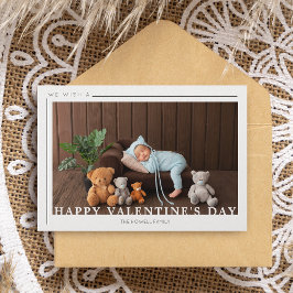 Simple Chic Newborn Baby Happy Valentine's Family