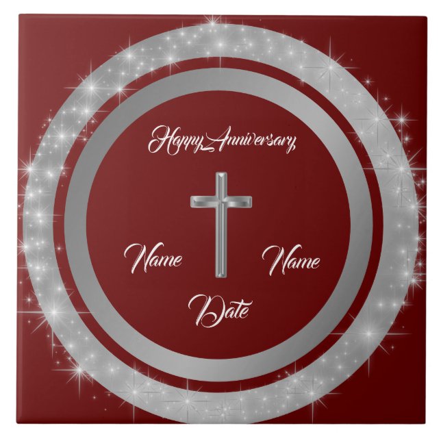 Simple Cross Customize Silver Anniversary (Frente)