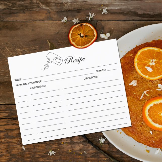 Simple Culinary Recipe Card (Criador carregado)