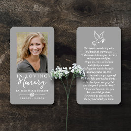 Simple Custom Photo Memorial Cards