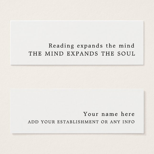 Simple Design Bookmark (Frente & Verso)