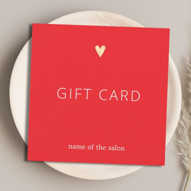 Simple Elegant Red Faux Gold Heart Beauty (Criador carregado)