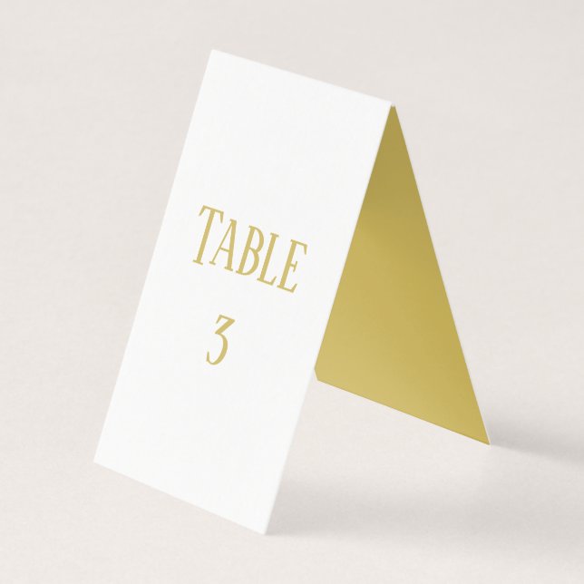 Simple Gold - Número da Mesa (Verso)