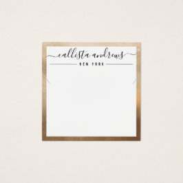 Simple Gold White Border Necklace Display Card