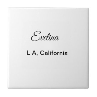 Simple minimal add your name text place city custo