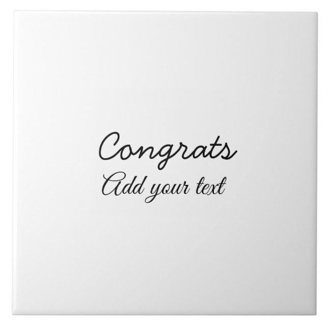 Simple minimal congratulations graduation add your (Frente)