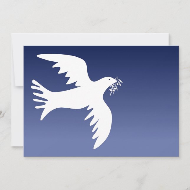 Simple Modern Dove Holiday Card Christmas Card (Frente)