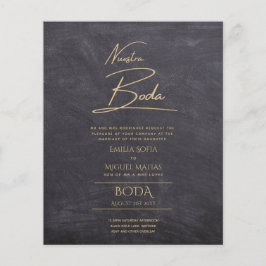 Simple Nuestra BODA Texto de Casamento Espanhol Ap