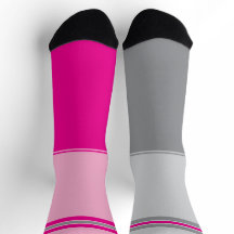 Simple Pink and Grey, Gray and Pink Mismatching