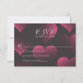 Simple Red Heart Theme for Wedding RSVP