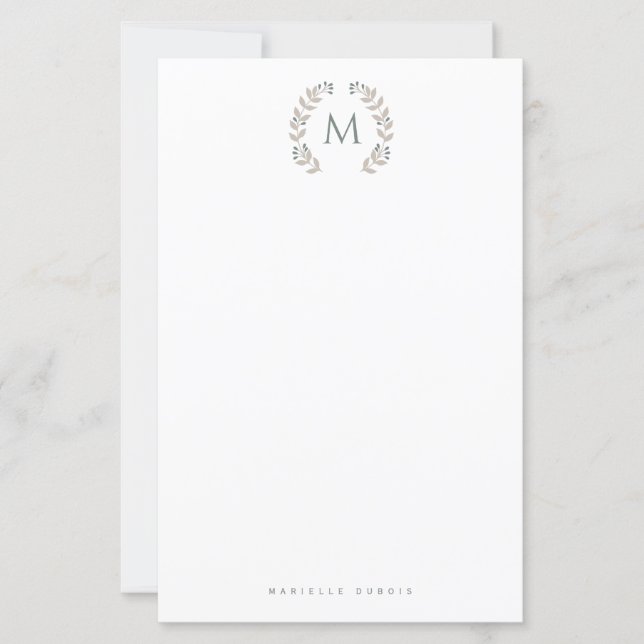 Simple Styled Monogram stationary (Frente)