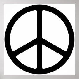 Simple Thin Peace Symbol Art Impressão
