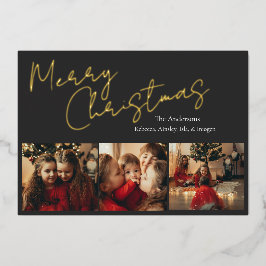 Simple Three Photo Christmas Card