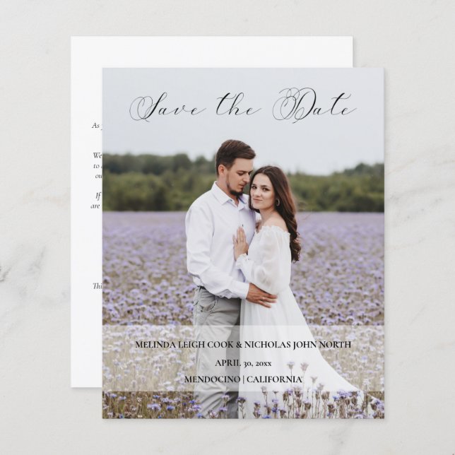 Simple Transparency Effect Photo Typography Script (Frente/Verso)