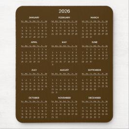 Simple Yet Elegant 2026 Calendar | Mousepad