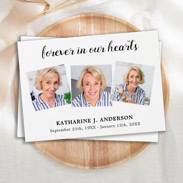 Simples 3 Foto Simpatia Cartão de Oração Memorial (Criador carregado)