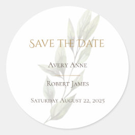 Simples Adesivos de Save the Date de Aguarela Mode