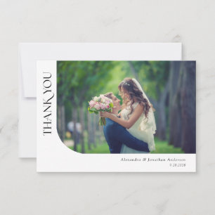 Simples Agradecimento de Casamento com Foto Curva