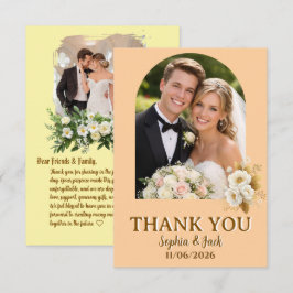 Simples Agradecimento de Casamento com Foto Modern