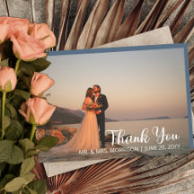 Simples Agradecimento de Casamento Minimalista com