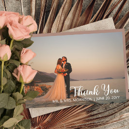 Simples Agradecimento de Casamento Minimalista com