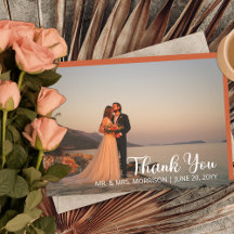 Simples Agradecimento de Casamento Minimalista com