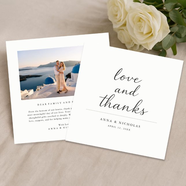 Simples Amor Moderno & Agradecimento Foto Casament (Criador carregado)