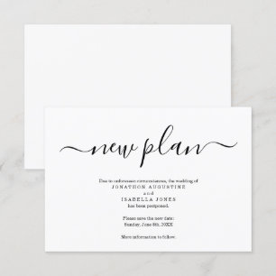 Simples Anúncio de Casamento Adiado