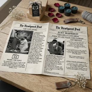 Simples anúncio de casamento em jornal