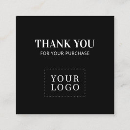 Simples Black Modern Obrigado Cartões de visitas