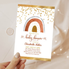 Simples Boho Arco Arco-Íris Gênero Chá Nêutrico Be